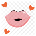 Saint Valentin Design Baiser Icône
