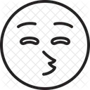 Embrasser Le Visage Avec Les Yeux Fermes Icône