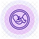 Embryo Schwarzes Umriss Symbol Symbol