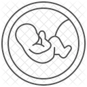 Embryo Grey Thin Line Icon 아이콘