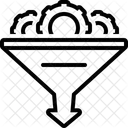 Embudo Engranaje Optimizacion Icono