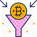 Embudo de bitcoins  Icono