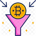 Embudo de bitcoins  Icono