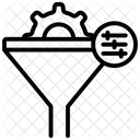 Embudo De Innovacion Proceso De Desarrollo Filtro De Datos Icono
