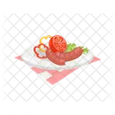 Salchicha Barbacoa Asado Icono