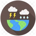 Emergencia Global Clima Extremo Emisiones De Carbono Icon