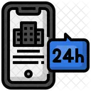 Emergency Call Full Time Support Smartphone Icon