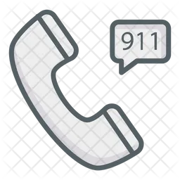 Emergency Call 911  Icon