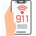 Emergency Call Hand Holding Phone Sos Icon