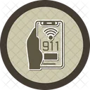 Emergency Call Hand Holding Phone Sos Icon