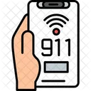 Emergency Call Hand Holding Phone Sos Icon