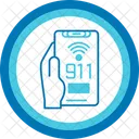 Emergency Call Hand Holding Phone Sos Icon