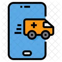 Smartphone Emergency Call Ambulance Icon