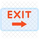 Emergency Exit Sign Security Icon