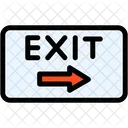 Emergency Exit Sign Security Icon