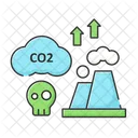 Emissão de gases de efeito estufa  Ícone