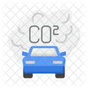 Emission Score Carbon Dioxide Car Pollution Icon