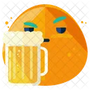 Beer Emoji Face Icon