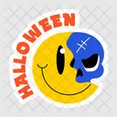 Smiley De Halloween Emoji Assustador Emoji De Terror Ícone