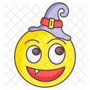 Emoji De Bruxa De Halloween Expressao De Halloween Emotag Ícone