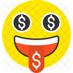 Emoji de cara de dólar Emoji Ícone