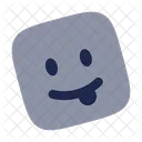 Emoji Divertido Cuadrado Emoji Emoji Icono