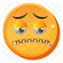 Emoji de boca fechada  Ícone