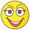 Linda Chica Emoji Linda Expresion Emojitag Icono