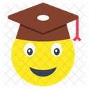 Emoji De Graduado Emoticon Etiqueta Emocional Icono