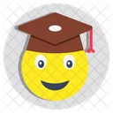 Emoji De Graduado Emoticon Etiqueta Emocional Icono