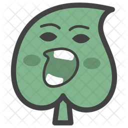 Emoji de hoja enojada Emoji Icono