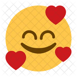 Rosto sorridente com emoji de coração Emoji Ícone