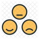 Emoji drei Gesichter  Symbol