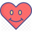 Emoji En Forma De Corazon Emoticones Felices Cara Feliz Icono