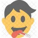 Enfermo Emoji Termometro Icono