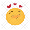 Emoji feel in love face  Icon
