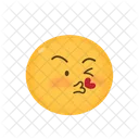 Emoji feel in love face  Icon
