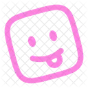 Emoji Funny Square Smiley Emoji Icon
