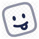 Emoji Funny Square Smiley Emoji Icon