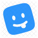 Emoji Funny Square Smiley Emoji Icon