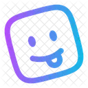 Emoji Funny Square Smiley Emoji Icon