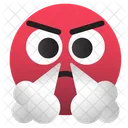 Emoji-louco-vermelho-fumegante  Ícone