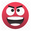 Emoji-mad-red-smile  Icon