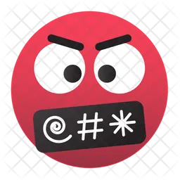 Emoji-mad-swearing-cursewords Emoji Icon