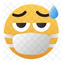 Emoji-medical-mask-sweat  Icon