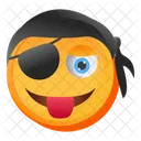 Emoji pirata travesso  Ícone