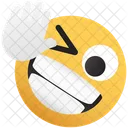 Emoji-piscadela-olá-sorriso-feliz  Ícone