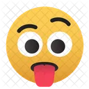 Emoji-preocupado-lengua-fuera  Icono