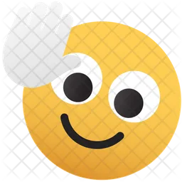 Emoji-rolling-waving-hello-smile Emoji Icon
