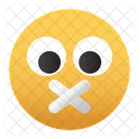 Emoji-silêncio-lábios selados  Ícone